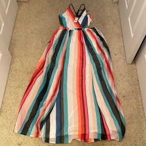 Express cutout maxi dress multi color brand new with tags